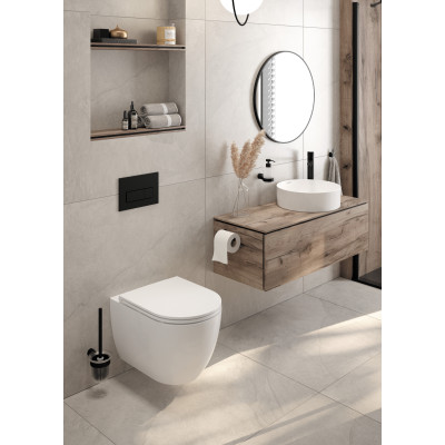 Deante Round umywalka 40x40 cm okrągła nablatowa biała CGR_6U4S