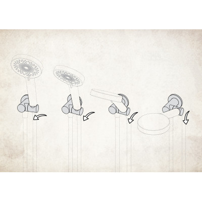 Deante Cascada Nero przyłącze kątowe z uchwytem czarny mat NACN57K