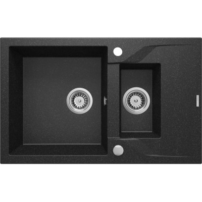 Deante Andante zlewozmywak granitowy 78x49 cm grafitowy mat ZQN_2513