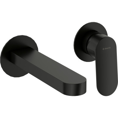 Deante Alpinia bateria umywalkowa podtynkowa czarna BGAN55L