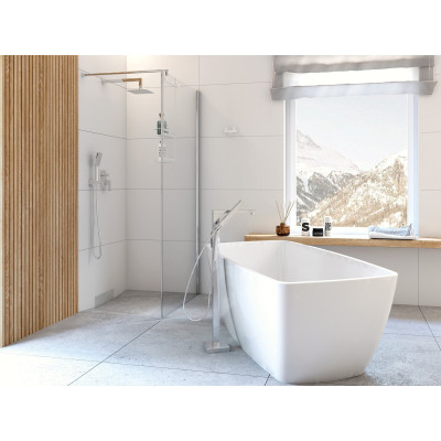 Deante Kerria Plus ścianka prysznicowa walk-in 90 cm chrom połysk/szkło przezroczyste KTS_039P