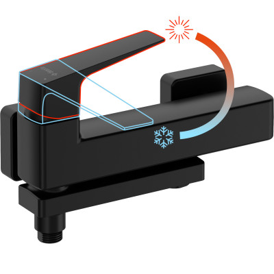 Deante Blur bateria wannowo-prysznicowa ścienna czarna BQL_N12M