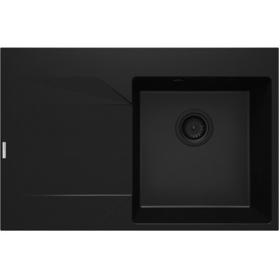 Deante Evora zlewozmywak granitowy 76x50 cm czarny ZQJ_N11L