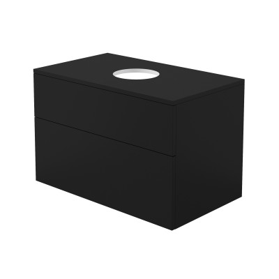 Deante Prizma szafka z blatem 80x47x52 cm podumywalkowa wisząca czarna SDI_NB81