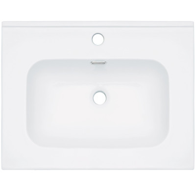 Deante Tubo umywalka 61x46,2 cm prostokątna wpuszczana biała CTU_6U6W