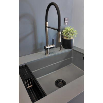 Deante Magnetic zlewozmywak granitowy 60x56 cm szary/grafitowy/onyx ZRM_S10A