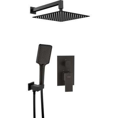Deante Anemon zestaw prysznicowy podtynkowy czarny NAC_N9MP