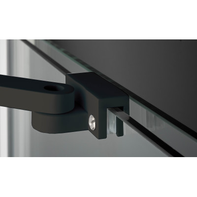 Deante Prizma ścianka prysznicowa walk-in 100 cm czarny mat/szkło przezroczyste KTJ_N30R