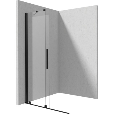 Deante Prizma ścianka prysznicowa walk-in 100 cm czarny mat/szkło przezroczyste KTJ_N30R