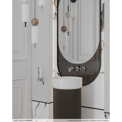 Deante Silia umywalka 36 cm nablatowa okrągła biała CDL6U4S