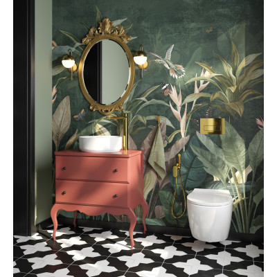 Deante Silia umywalka 36 cm nablatowa okrągła biała CDL6U4S