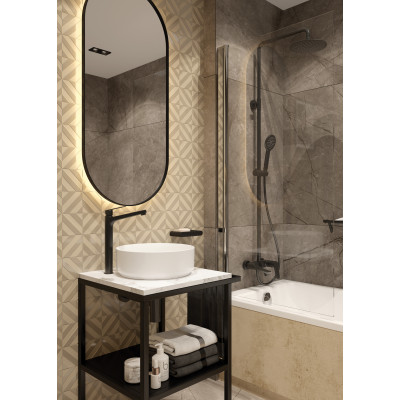 Deante Silia umywalka 36 cm nablatowa okrągła biała CDL6U4S