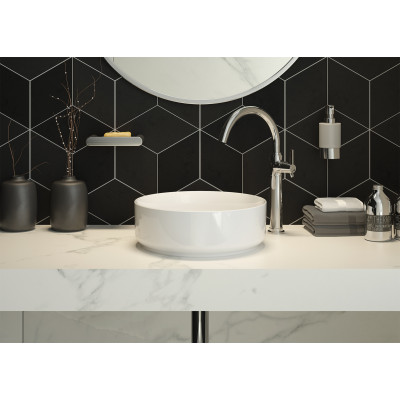 Deante Silia umywalka 36 cm nablatowa okrągła biała CDL6U4S