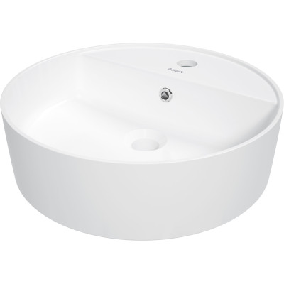 Deante Round umywalka 42x42 cm okrągła nablatowa biała CGR_6U4B