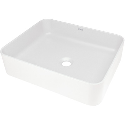Deante Temisto umywalka 50x40 cm prostokątna nablatowa biała CQT_AU5S