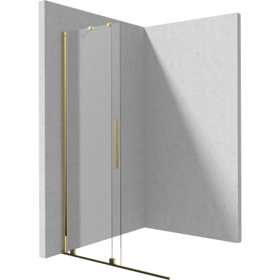 Deante Prizma ścianka prysznicowa walk-in 120 cm złoty połysk/szkło przezroczyste KTJ_Z32R