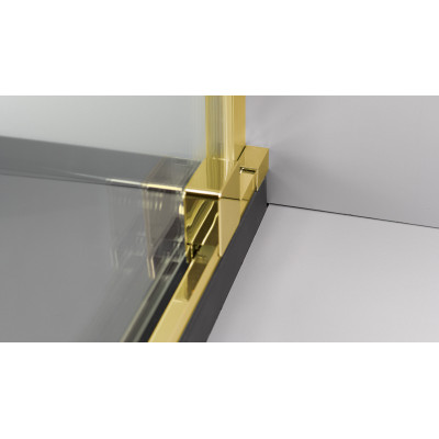 Deante Prizma ścianka prysznicowa walk-in 120 cm złoty połysk/szkło przezroczyste KTJ_Z32R