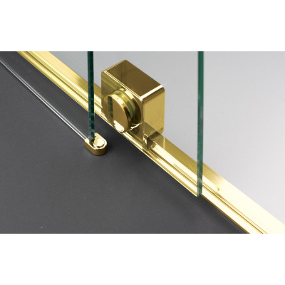 Deante Prizma ścianka prysznicowa walk-in 120 cm złoty połysk/szkło przezroczyste KTJ_Z32R