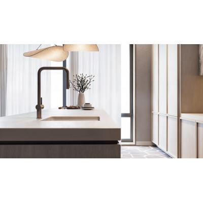 Deante Momi zlewozmywak granitowy 50x44 cm biały ZKM_A10A