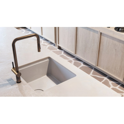 Deante Momi zlewozmywak granitowy 50x44 cm biały ZKM_A10A