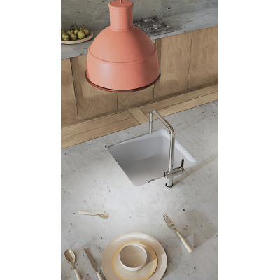 Deante Momi zlewozmywak granitowy 50x44 cm biały ZKM_A10A