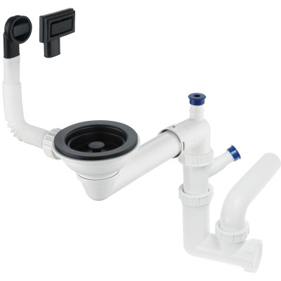 Deante Space Saver Nero syfon zlewozmywakowy czarny mat ZXYN949