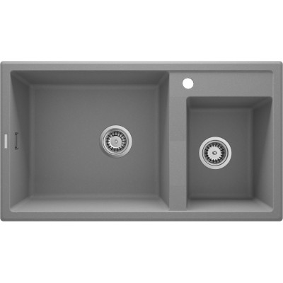 Deante Eridan zlewozmywak granitowy 88x50 cm szary metalik ZQES20B