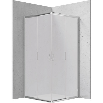 Deante Funkia kabina prysznicowa 80 cm kwadratowa chrom/szkło szronione KYC642K