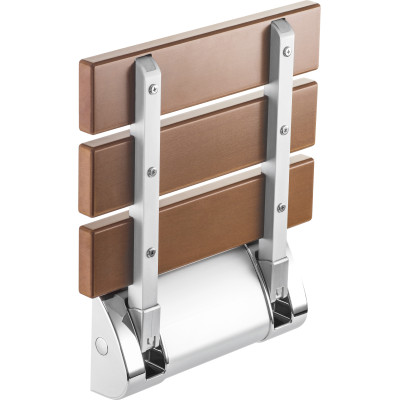 Deante Vital siedzisko prysznicowe dla niepełnosprawnych składane brązowe NIV451P