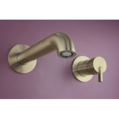 Deante Silia bateria umywalkowa podtynkowa złoty szczotkowany BQS_R54L