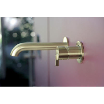 Deante Silia bateria umywalkowa podtynkowa złoty szczotkowany BQS_R54L