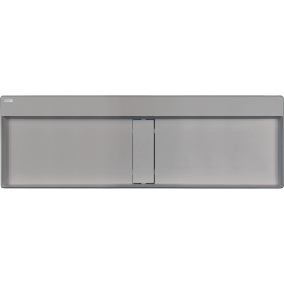Deante Blur umywalka 120x40 cm prostokątna nablatowa szary metalik CQB_SU2S