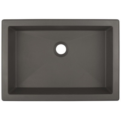 Deante Correo umywalka 50x35 cm prostokątna wpuszczana-podblatowa antracyt CQR_TU5U