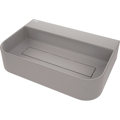 Deante Arnika umywalka 60,5x40,5 cm prostokątna nablatowa szary metalik CQA_SU6S