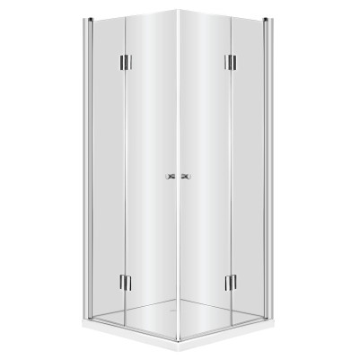 Deante Kerria kabina prysznicowa 80 cm kwadratowa chrom/szkło przezroczyste KTK042P