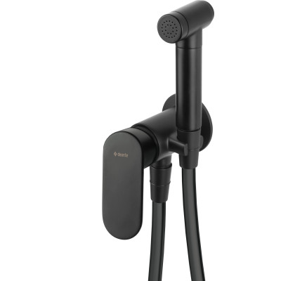 Deante Alpinia bateria bidetowa z zestawem prysznicowym czarny mat BGAN34M