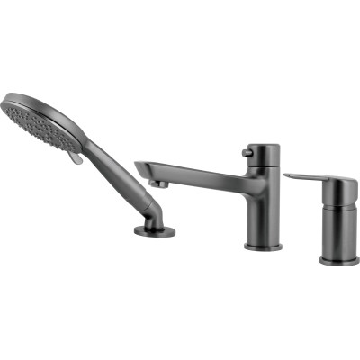 Deante Arnika bateria wannowo-prysznicowa nawannowa titanium BQAD13M