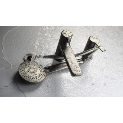 Deante Arnika bateria wannowo-prysznicowa nawannowa titanium BQAD13M