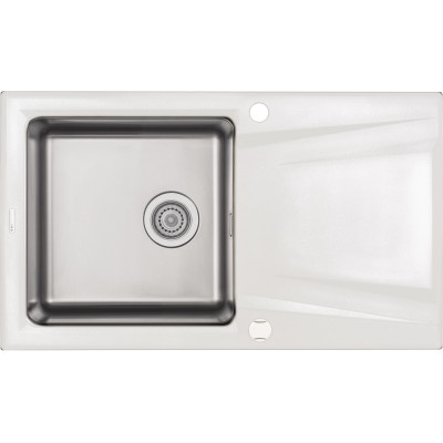 Deante Prime zlewozmywak granitowo-stalowy 86x50 cm biały ZSR_A113