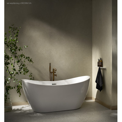 Deante Silia bateria wannowo-prysznicowa wolnostojąca brąz szczotkowany BQS_C17M