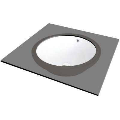 Deante Alpinia umywalka 38 cm podblatowa okrągła biała CGA6U3U