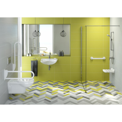 Deante Vital zestaw prysznicowy ścienny z uchwytem dla niepełnosprawnych chrom NIV051K