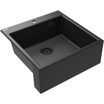 Deante Eridan zlewozmywak granitowy 61x60 cm grafitowy ZQEG10K