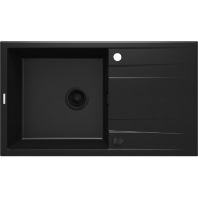 Deante Eridan zlewozmywak granitowy 86x50 cm czarny ZQEN113