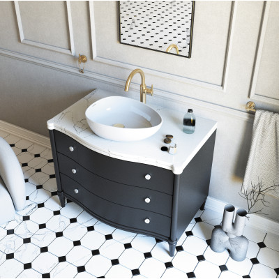 Deante Temisto bateria umywalkowa stojąca mosiądz/brąz antyczny BQT_M20K