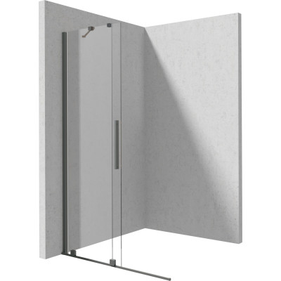 Deante Prizma ścianka prysznicowa walk-in 90 cm titanium/szkło przezroczyste KTJ_D39R