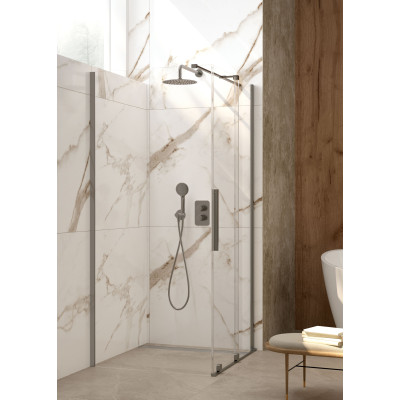 Deante Prizma ścianka prysznicowa walk-in 90 cm titanium/szkło przezroczyste KTJ_D39R