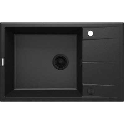 Deante Eridan zlewozmywak granitowy 78x50 cm szary/grafitowy/onyx ZQE_G11B