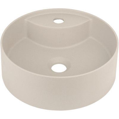 Deante Silia umywalka 36x36 cm okrągła nablatowa beżowa CQS_5U4B