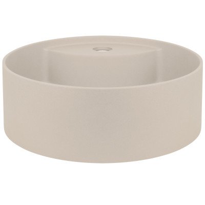Deante Silia umywalka 36x36 cm okrągła nablatowa beżowa CQS_5U4B